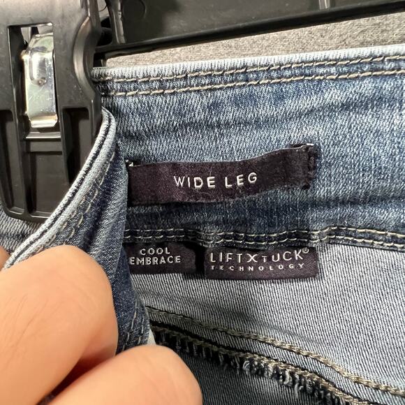 NYDJ Cool Embrace Wide Leg Denim Crop Jeans Fantasy, Reg 6 - Picture 4 of 12
